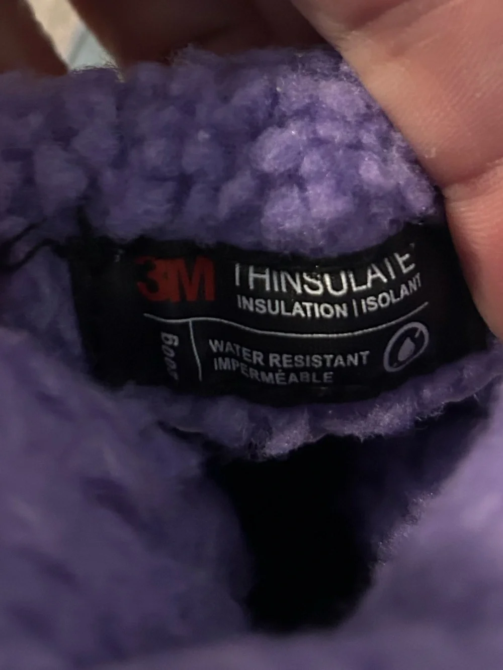 Land’sEnd 3M Thinsulate Purple and Gray Toddler Snow Boots size 5